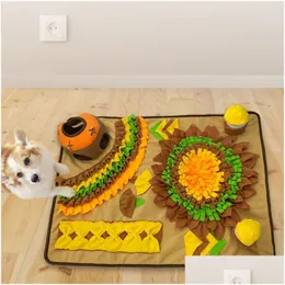 Dog Toys Chews Pet Sniffing Mat Den Food Training Blanket Energy Consumption Slow Products Drop Delivery Home Garden Supplies Dhmet
