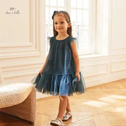 소녀의 드레스 Dave Bella Girls Dress Childrens Baby Princess Dress Mesh Flower Flower Flower Flower Mesh Flower Mesh Charm Summer Party DB2235197L240508