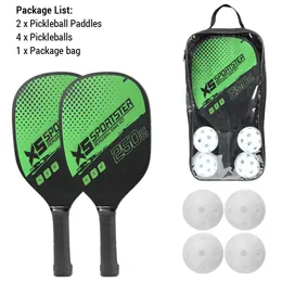 Set di palette di sottaceball in legno di 2 con 4 palline pacchetti paddle sport all'aperto 240506