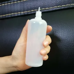 120ml Bottles PE Soft Translucent Empty LDPE Dropper 120 ml Plastic Bottles With Long Thin Needle Tips Childproof Caps For Vapor Juice Packaging Bottle wholesale