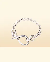 Nova pulseira de nó infinita grossa jóias de garotas para garotas para Pandroa 925 Silterl Silver Hand Chain Bracelets com Original2889932