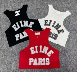 womens tanks correct letter women 3 color sleeveless pattern sequin oneck crop tops fashion casual summer vest High Quality 45465