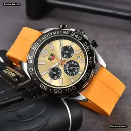 Designer Tag Heur Watch Chronograph titta på rostfritt stål män lyxig designer automatisk kvarts taggar klocka mens auto 6 händer klockor armbandsur titta på herr 157