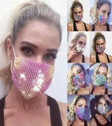 23 Farben Diamond Maske Bunte Netzmasken Bling Diamond Party Maske Strassnetz Netto Maske Waschbare sexy Hohlmasken 1046792