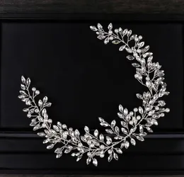 Tiaras Ailibrid İnci Kristal Kafa Bandı Düğün Saç Vine Tiara Head Band Gelin Başlığı Gelin Saç Takı Düğün Saç Accessor2294640