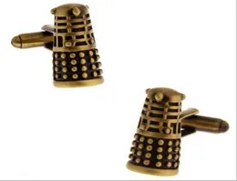 Vendendo Doctor Who Antique Copper Cufflinks For Men Shirt Wedding Cufflink French Cuff Links Jóias de moda Gifts C01827791