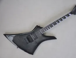 Guitar Factory Custom Grey Body E -Gitarre mit Rosenholz -Fingerboard, schwarze Hardware, die maßgeschneiderte Dienste anbietet