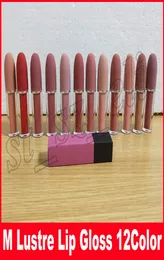 New M Makeup Lips 45g Lustre Lip Gloss 12 Different Colors Cosmetic Matte liquid lipstick8529427