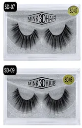 SD Series Manual Sharebening 15mm Mink Lashes 100 Real 3D Mink False Eyelashes Toolash Tools Color Lash Soft Natural Eyelash Box NAT4887950