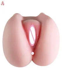 Jiuai canais duplos fáceis de limpo Big Ass Silicone Body Design Dois usos Trinquedos sexuais 3D para o jogo adulto masculino x07277713015