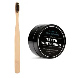 EPACK Teeth Powder With Toothbrush Bamboo Activated Charcoal Powder Decontamination Tooth Yellow Stain Bamboo1897233