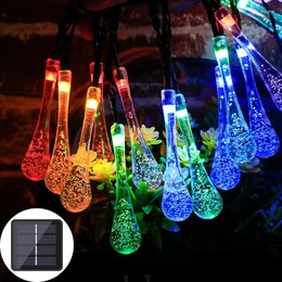Garden Decorations LED String Lights Water Drop Lighting Decorative Solar Outdoor Atmosphere