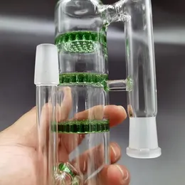 Wabe Perc Glassasche Asche Catcher Shisa Accessoires Bubbler Gelenkgelenk Größe 14,5 mm männliche weibliche drei Schichten Recycler -Filter für Shisha Oil Dab Rig Wasserrohre Bongs