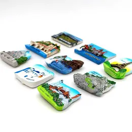 3PCSFridge Magnets fridge magnets France Paris Switzerland Turkey tourist souvenir 3D refrigerator paste Collection Gifts room decoration