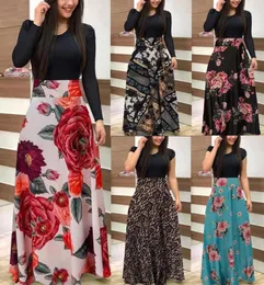 NOWOŚĆ S5XL PLUS SIZE LABIES KRÓTKO ROKEW Kwiatowy BOHO BOHO Party Bodycon Maxi Ubranie 6258030