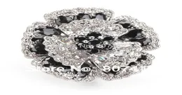 Shunxunze Большой обручальный свадебный цветочные кольца Ювелирные изделия для женщин Черно -белая кубическая циркония Rhodium Plated R917 Размер 61314897539