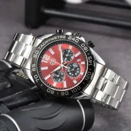 2024 Men lyxdesigner Automatisk kvartsvakt Titta på Mens Auto 6 Hands Watches Wristwatch TG01