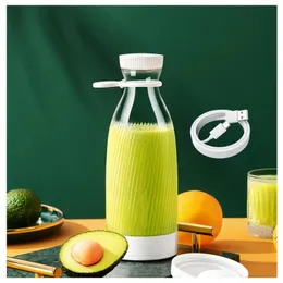 Wireless tragbarer USB -Ladungskabelladungssaft -Juicer Mini Fruchtschlacks Juice Cup 500 ml 6 Blades Design Travel Mixer 240508