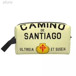 화장품 가방 맞춰진 Buen Camino de Santiago Travel Cosmetic Bag Compostela Peregrino 메이크업 화장실 주최자 여성 미용 저장 Dopp Set D240425