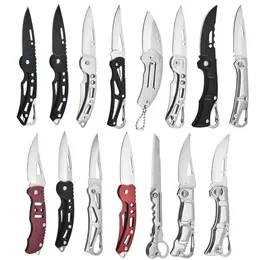 Multi Mixed Styles Small Knife Folding Blade Carabiner Pocket Knives Keyring Camping Tool EDC Cutter Tool