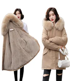Manteau en coton epais grande taille pour femme parka a capuche dubllure interieure peluche epaisse taille ample4775422