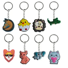 Nyckelringar Animal KeyChain Söt Sile Chain för ADT Gift Nyckelringar Barnfest gynnar tillbehör Ryggsäck Handväska och bil Valentine Otlse