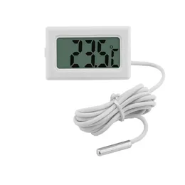 LCD Digital Thermometer Temperature Sensor Temperature Tester Detector Monitor with 1M Senor Cable for Aquarium