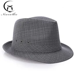 İngiliz retro erkek en iyi caz şapka boyutu 4 57 58 59 60cm hasır şapka moda erkekler sunhat beyefendi 240429