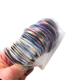 Alle für Nagel 30pcs Striping Tape Line Nail Art Dekoration Aufkleber DIY -Aufkleber Mischen Sie Farbe Rollen3003798