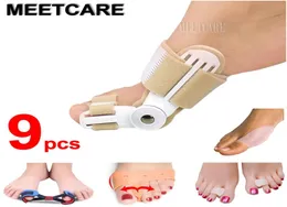 9pcs Big Thumb Toe Hallux Valgus Orthosis Bunion Korrekturschiene Zehen Glättner Korrektur Füße Schmerz lindern Fußpflegewerkzeuge1714775