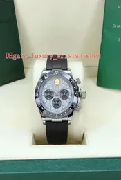 116519ln Mężczyźni Watch zegarki 116519 40 mm meteorytowy czarny pasek gumowy Naturalny Pasek Chronograph Asia 2813 Ruch Mechanical6149704