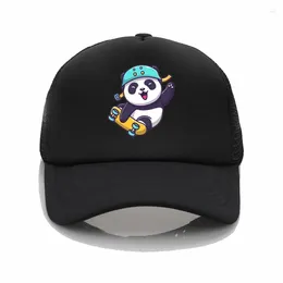 Bollmössor mode hattar sommar söt panda baseball cap män kvinnor justerbar snapback sunshade pappa hatt