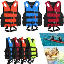 Universal Outdoor Swimming Boating Skiing Driving Vest Survival Suit Polyester Life Jacket For Adult Kids Accessories 240425