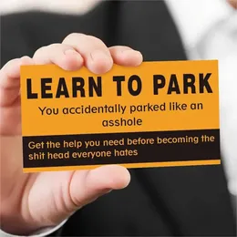 Idiot An "You Park 50Pcs/Bag Like Card" Interesting Parking Violation Card ing