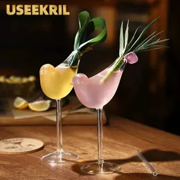 1/2PCS150ML Creative Bird Gird Coquetel Glass Personalizado Coquetel Martini Wine Glass 240424