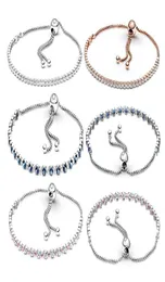 Pulseira de gemas ajustáveis jóias para mulheres presentes esterlina pulseira de prata DIY Pulseras Plata 925 Para Muje7853678