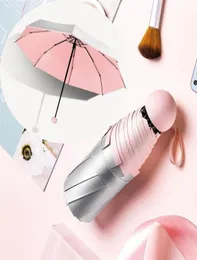 Neue 8 Rippen -Taschen -Mini -Regenschirm Anti UV Paraguas Sonne Regenschirm Regenwinddichte Lichtklapper tragbarer Regenschirme für Frauen Kinder 22616007
