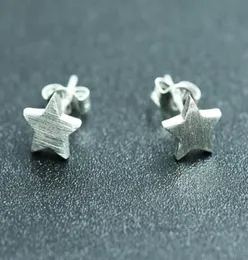 2019 New Fashion Plated 925 Sterling Silver Earrings描画Frosted Star Stud Earrings for Women/Lover Earing Jewelry 15pairs7317045