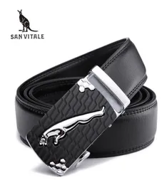 San Vitale Men Belts本物の革の高級デザイナーストラップオートバックルジーンズCINTOS MASCULINOS CEINTURE Y193613184