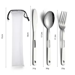 Ultra Steel 3Pcs/Set Knife Stainless Lightweight Fork Spoon For Home Use Travel Camping Picnic Cutlery Set