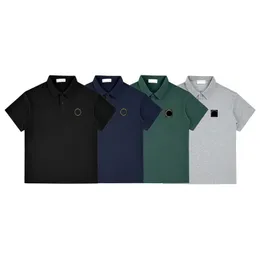 Men Polo Shirt Designer Polo Frasnable أربعة نجمة محشوة مع نمط تطريز مستدير ملابس فاخرة شارع القمصان البولو الأكمام ملابس الصيف