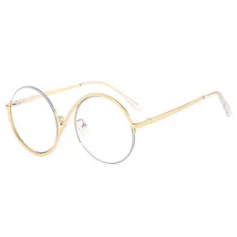 Sunglasses Circular designer sunglasses half frame anti blue light optical glasses frame womens fashionable computer sunglasses designer oversized glasses