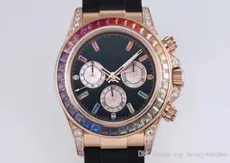 Zegarze ruchu projektant Diamond Luksus Watch Bl Nowy Rainbow 4130 Mechanical Timing Movement Model 116599 116598 116595 Men S LU2365899