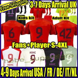 S-4xl 23 24 25 Kane Bayern piłkarski koszulki Sane Kimmich Monachy Muller Davies Coman 2024 Koszula piłkarska Gorezka gnabry mane Jersey Musiala Men Kit Sets Sets Mundus