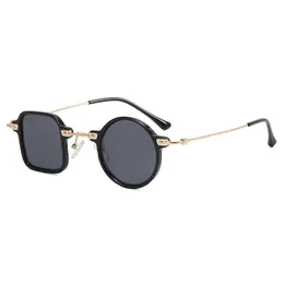 2022 Personalized Square Round Sunglasses Popular on the Internet for Men and Women Metal Fashion Hip Hop Trend