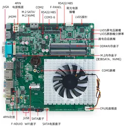 Yingyuda ITX Mother اللوحة الأم i5-8265U Series Gigabit Network Port 17-17 انخفاض استهلاك الطاقة منخفض الطاقة توفير التحكم الصناعي