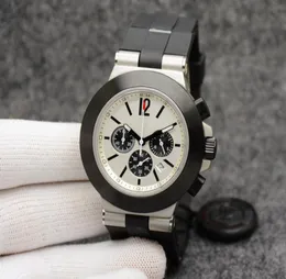 Алюминиевый кварцевый хронограф сапфировый стекло 44 м мужские часы для резинового логотипа