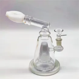 8 to 9 Inch Large Scale Clear White Fab Egg Multi Color Hookah Glass Bong Dabber Rig Recycler Pipes Water Bongs Smoke Pipe 14mm Female Joint US Warehouse