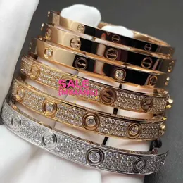 Designer -Pattres Bangle V Gold Plated Mijin Schraubenarmband CNC Craft Wide Plate No Diamond 4 10 Love Clip Full Sky Star R7tl