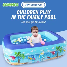 Barnpool Uppblåsbara leksaker inramade pooler trädgård barn baby badkar sommar utomhus inomhus vatten spel gåvor barn 240423